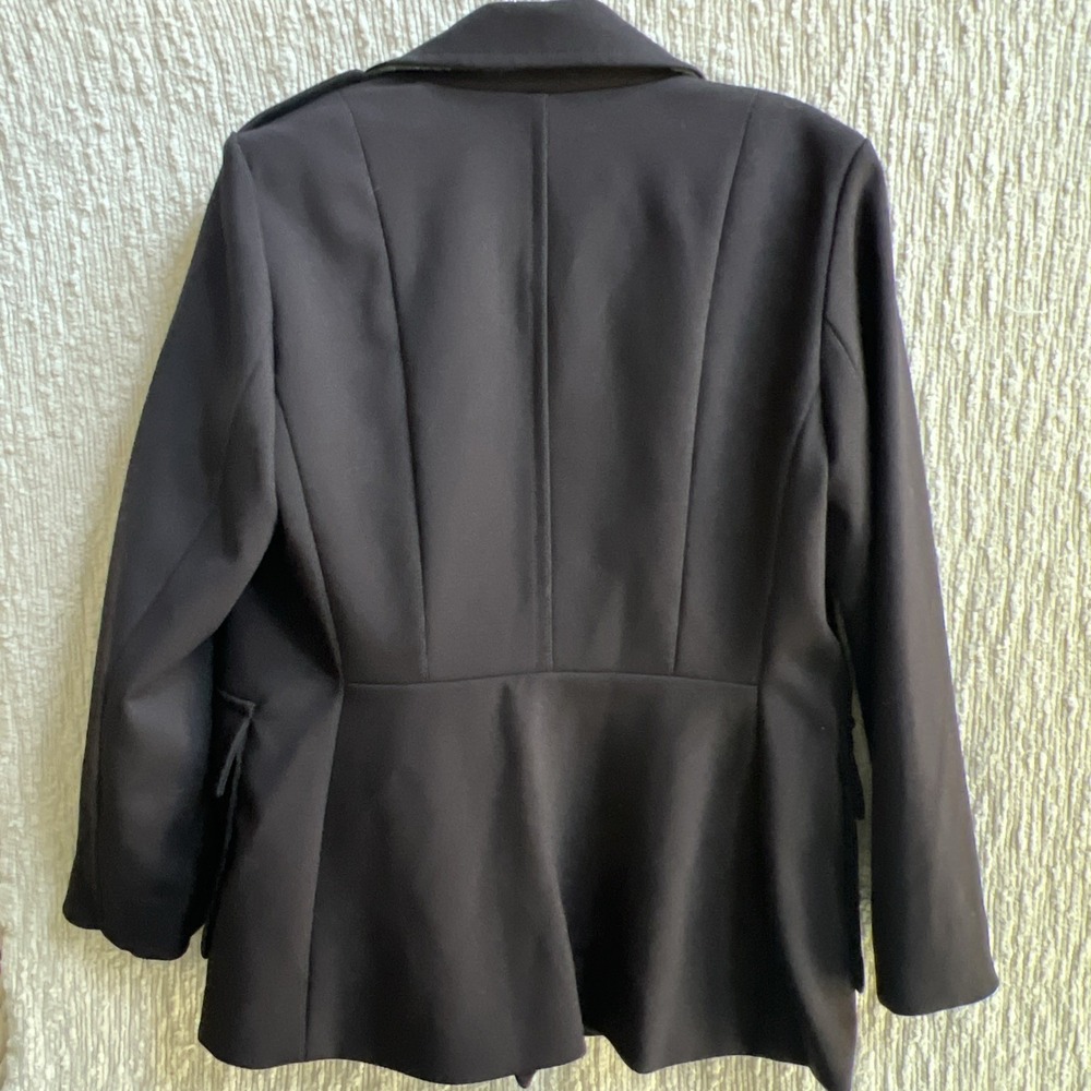 Liz Claiborne‎ Womens Button Down Military Style Dress Coat - Navy - Size L - Picture 9 of 9
